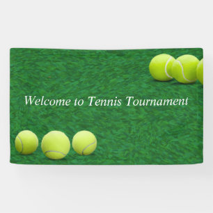 Tennisball auf Willkommensbanner Banner
