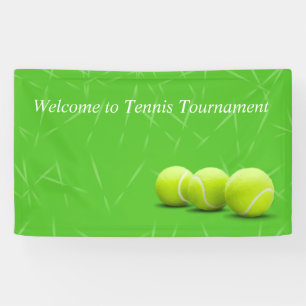 Tennisball auf Willkommensbanner Banner
