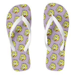 Tennisball Cartoon Kust. BG Flip Flops