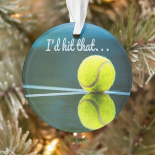 Tennisball, den ich dieses lustige Geschenk schlag Ornament