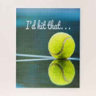 Tennisball, den ich dieses lustige Geschenk schlag Puzzle