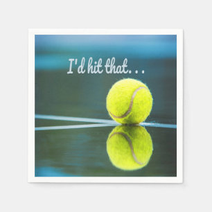 Tennisball, den ich dieses lustige Geschenk schlag Serviette
