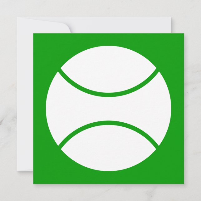 Tennisball Einladung (Vorderseite)