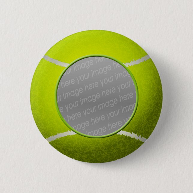 Tennisball-Foto Button (Vorderseite)