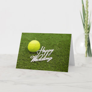 Tennisball frohe Hochzeit für Tennisspieler Karte