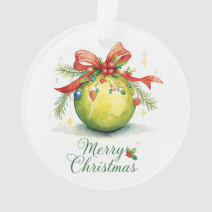 Tennisball Frohe Weihnachten Urlaub Ornament