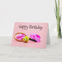 Tennisball Geburtstag mit Schläger Geburtstag pink