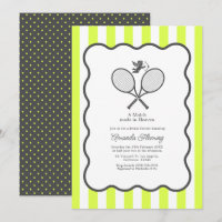 Tennisball Gelb & Anthrazit Preppy Brautparty