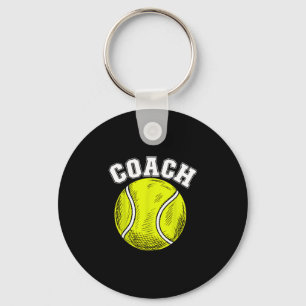 Tennisball-Grafik lustiger Tennis-Trainer-T-Shirt Schlüsselanhänger