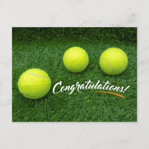 Tennisball gratulieren zu Grün Postkarte