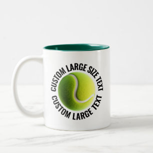 Tennisball & großer Text HUNTER GRÜN 325ml Custom Zweifarbige Tasse