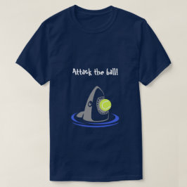 Tennisball-Haiangriff mit Text T-Shirt