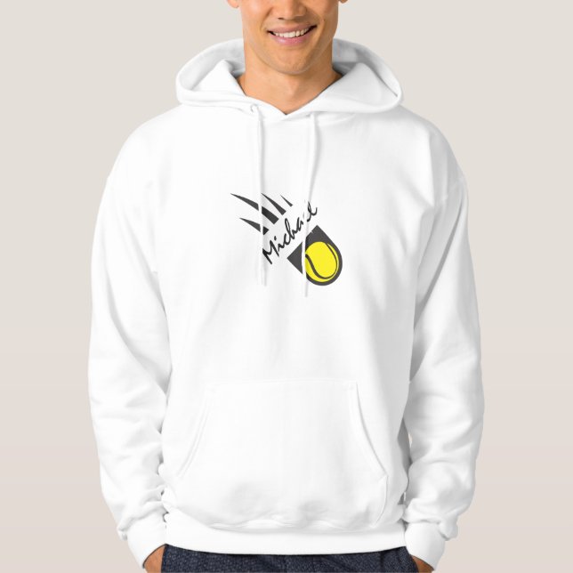 Tennisball In Speed & Individuelle Name Personalis Hoodie (Vorderseite)