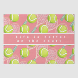 Tennisball ist besser auf dem Platz Seidenpapier