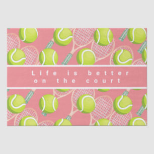 Tennisball ist besser auf dem Platz Seidenpapier