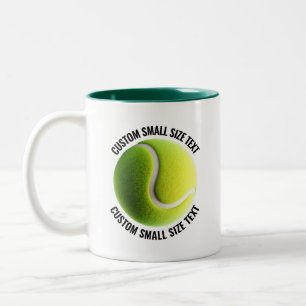 Tennisball & Kleiner Text HUNTER GRÜN 325ml Custom Zweifarbige Tasse