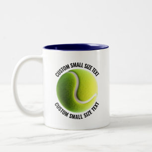 Tennisball & Kleiner Text NAVYBLAU 325ml Custom Zweifarbige Tasse