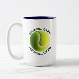 Tennisball & Kleiner Text NAVYBLAU 425g Custom Zweifarbige Tasse
