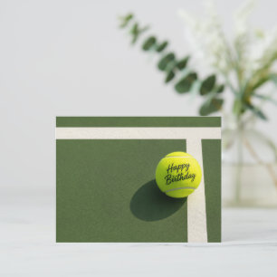 Tennisball mit Alles Gute zum Geburtstag auf dem S Postkarte