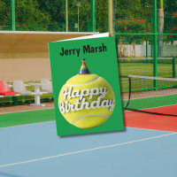 Tennisball mit Geburtstagsfeier