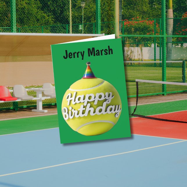 Tennisball mit Geburtstagsfeier Karte (Von Creator hochgeladen)