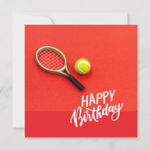 Tennisball mit Happy Birthday mit Liebe