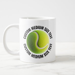 Tennisball mit individuellem Text in mittlerer Grö Jumbo-Tasse