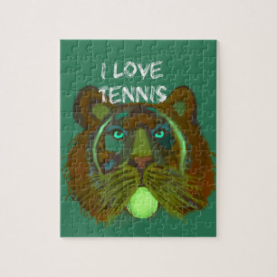 Tennisball mit Löwe Puzzle