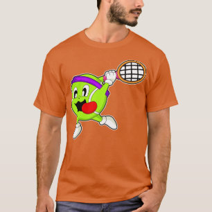 Tennisball mit Tennisschläger T-Shirt