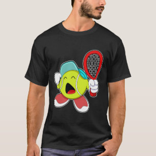Tennisball mit Tennisschläger T-Shirt