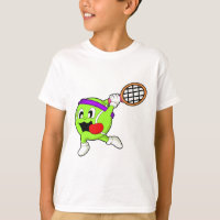 Tennisball mit Tennisschläger