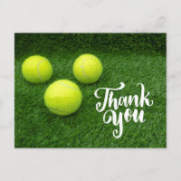 Tennisball mit Wort danke Karte