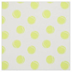Tennisball-Muster auf Weiß Stoff
