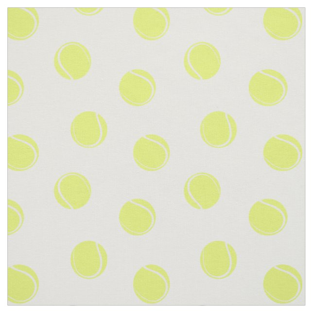 Tennisball-Muster auf Weiß Stoff (Muster)