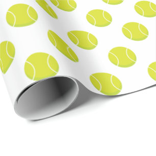 Tennisball-Muster   irgendeine Hintergrund-Farbe Geschenkpapier