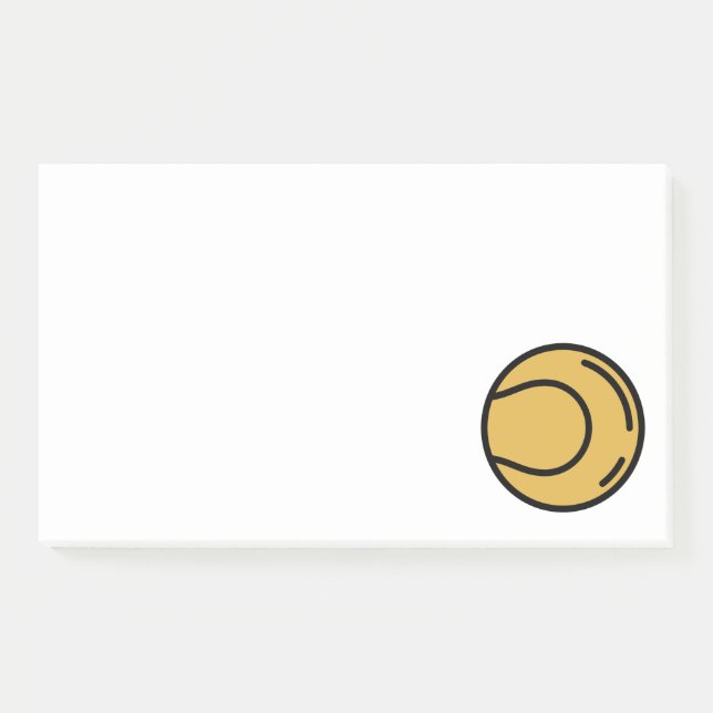 Tennisball Post-it Klebezettel (Vorderseite)