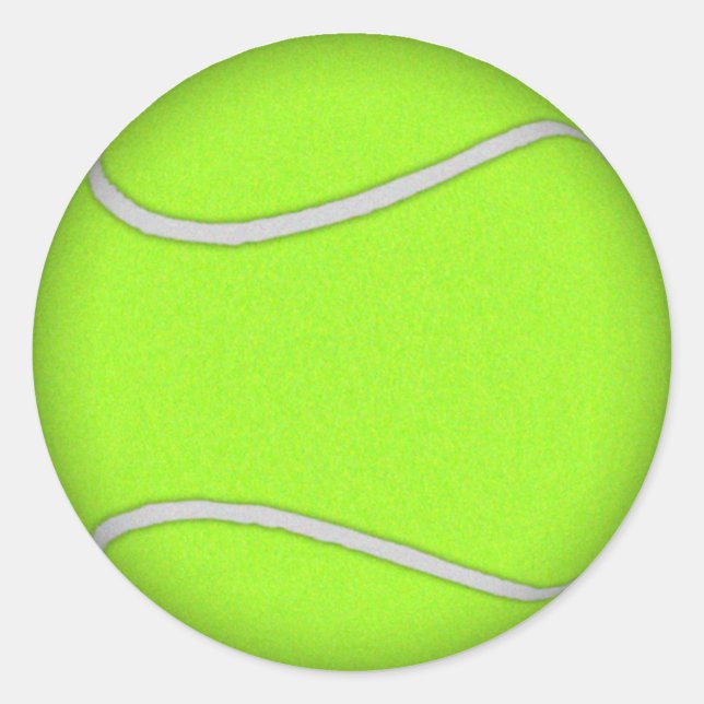 Tennisball: Runder Aufkleber (Vorderseite)