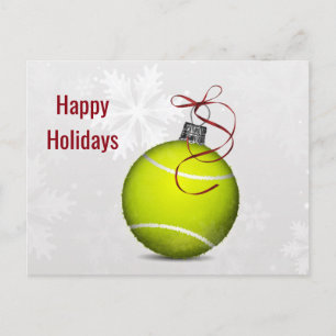 Tennisball-Schmuck Weihnachtskarten Feiertagspostkarte