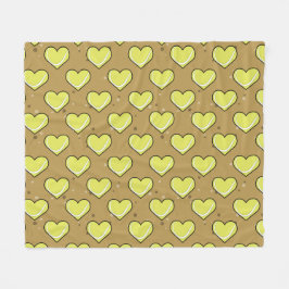 Tennisball-Textur in Herzform - Muster Fleecedecke
