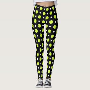 Tennisball-Tupfen-Muster Leggings