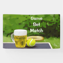 Tennisball und Bierspiel-Set