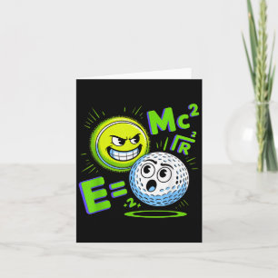 Tennisball und Golf Ball Duo Matte Karte