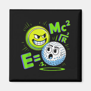 Tennisball und Golf Ball Duo Matte Magnet