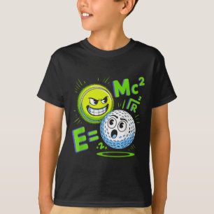 Tennisball und Golf Ball Duo Matte T-Shirt