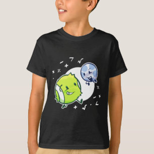 Tennisball- und Golfball-Duo-Mathe T-Shirt