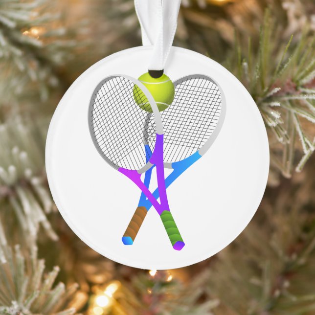 Tennisball und Rackets Ornament (Baum)