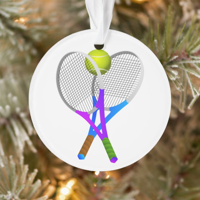 Tennisball und Rackets Ornament (Baum)
