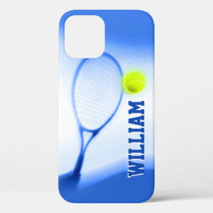 Tennisball und Schlägersport blau gelb Case-Mate iPhone Hülle
