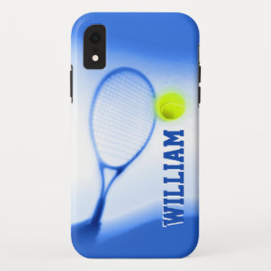 Tennisball und Schlägersport - blaues Telefongehäu Case-Mate iPhone Hülle