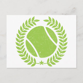 Tennisball und Tennis-Team Vintage-Design Postkarte